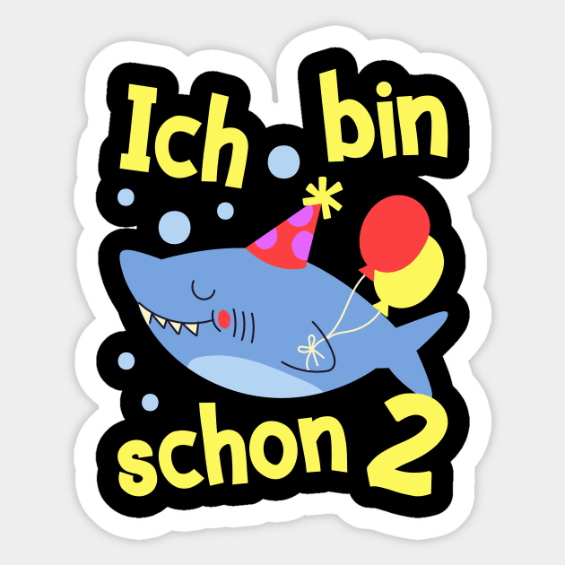 Kindergeburtstag 2 Jahre Sticker by Foxxy Merch